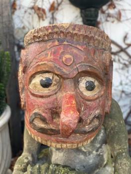 Indická dřevěná maska  Indická dřevěná maska