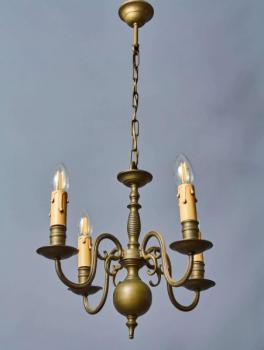 Starožitný bronzový lustr, Vlámsko, 1850 Starožitný bronzový lustr, Vlámsko, 1850