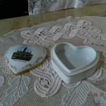 Porcelánová dózička ve tvaru srdce Porcelánová dózička ve tvaru srdce