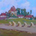 Miroslav Nový - Žně v Chlumčanech u Čkyně Miroslav Nový - Žně v Chlumčanech u Čkyně