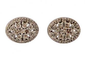 Stříbrné náušnice s diamanty  Stříbrné náušnice s diamanty
