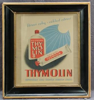 Zubní pasta / ústní voda Thymolin, stará reklama Zubní pasta / ústní voda Thymolin, stará reklama