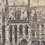 Bruggy – dvojice originálních kreseb tuší od Y. Br Bruggy – dvojice originálních kreseb tuší od Y. Br