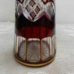 Art deco broušená rubínová karafa Art deco broušená rubínová karafa