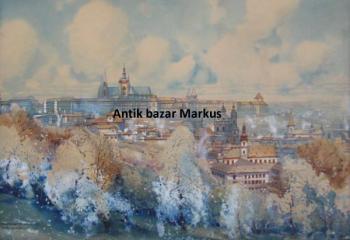 Schmidt Oskar : Jaro na Petříně, dat.1936 Schmidt Oskar : Jaro na Petříně, dat.1936