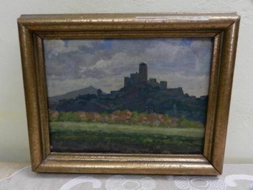 Obraz, krajina, olej na kartonu - Jano Šrámek 1931 Obraz, krajina, olej na kartonu - Jano Šrámek 1931