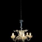 Šestiramenný benátský lustr Murano. Zrestaurovaný Šestiramenný benátský lustr Murano. Zrestaurovaný