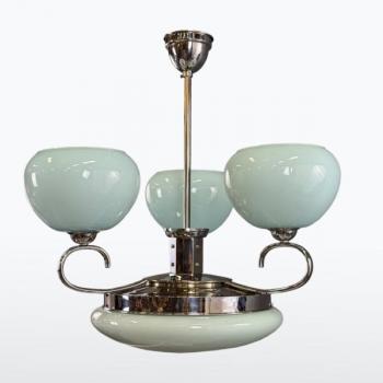 Chromový lustr Art-Deco Chromový lustr Art-Deco