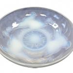 ART DECO OPÁLOVÁ MÍSA NA CHROMOVÉM PODSTAVCI, ZN.  ART DECO OPÁLOVÁ MÍSA NA CHROMOVÉM PODSTAVCI, ZN.