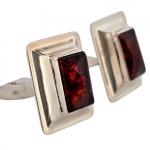 Stříbrné manžetové knoflíčky s jantarem Stříbrné manžetové knoflíčky s jantarem