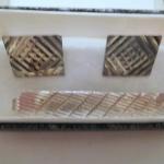 Stříbrné manžetové knoflíky a spona do kravaty  Stříbrné manžetové knoflíky a spona do kravaty