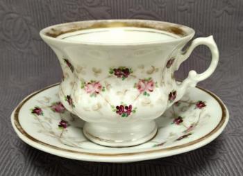 Šálek s podšálkem, zn. TPM, Carl Tielsch, 19.stol. Šálek s podšálkem, zn. TPM, Carl Tielsch, 19.stol.