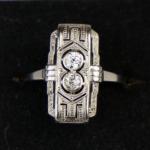 Art deco zlatý prsten s diamanty Art deco zlatý prsten s diamanty