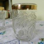 Zlacené skleničky s motivem třešní Zlacené skleničky s motivem třešní