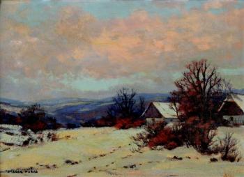 Chalupy na vysočině v zimě Chalupy na vysočině v zimě