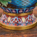 Cloisonné vázy – hnědé, ručně zdobené Cloisonné vázy – hnědé, ručně zdobené