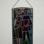 Olověná vitráž „Mladý zamilovaný pár” Olověná vitráž „Mladý zamilovaný pár”