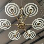 Mosazný lustr Art-Deco, 1930 Mosazný lustr Art-Deco, 1930