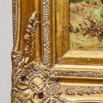 Olejomalba – jezdec s puškou, signováno Cram Olejomalba – jezdec s puškou, signováno Cram