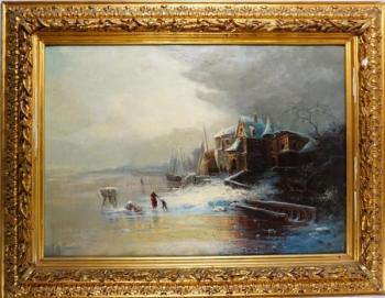 Franz Emil Krause , Zimní krajina Franz Emil Krause , Zimní krajina
