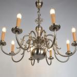 Mosazný holandský lustr s rybami. Zrenovovaný Mosazný holandský lustr s rybami. Zrenovovaný