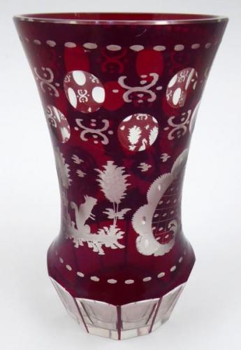 Silnostěnná sklenice s rubínem - Ve stylu Egermann Silnostěnná sklenice s rubínem - Ve stylu Egermann