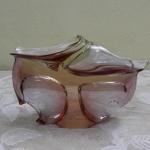 Autorský skleněný objekt, hutně tvarované sklo Autorský skleněný objekt, hutně tvarované sklo