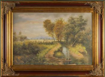 62. Krajina se stromy a vodní plochou 62. Krajina se stromy a vodní plochou