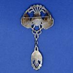 Secesní stříbrná brož s jantarem Secesní stříbrná brož s jantarem