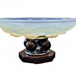 OPÁLOVÁ MÍSA RŮŽE ETLING NA DŘEVĚNÉM PODSTAVCI OPÁLOVÁ MÍSA RŮŽE ETLING NA DŘEVĚNÉM PODSTAVCI