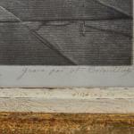 Mědirytina domácí štěstí signovaná Mědirytina domácí štěstí signovaná