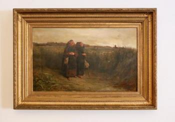 Mniši na procházce. Olej 87 X 122,5 cm Mniši na procházce. Olej 87 X 122,5 cm