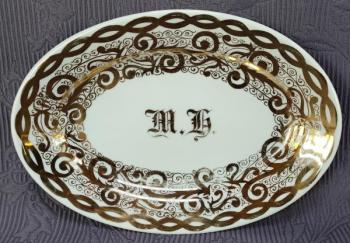 Talířek s monogramem, zn. P&L(Ostrov u Karl.Varů) Talířek s monogramem, zn. P&L(Ostrov u Karl.Varů)