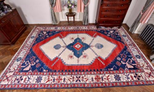 Ručně vázaný zakavkazký koberec Kazak 450 x 303 cm Ručně vázaný zakavkazký koberec Kazak 450 x 303 cm