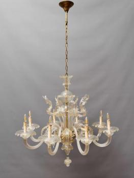 Benátský osmiramenný lustr. Murano Benátský osmiramenný lustr. Murano