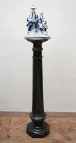 Francouzský mramorový podstavec 19. století Francouzský mramorový podstavec 19. století