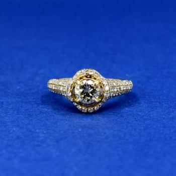 Zlatý prsten s brilianty Zlatý prsten s brilianty