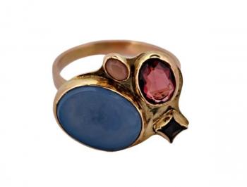 EXTRAVAGANTNÍ ZLATÝ PRSTEN S DRAHOKAMY EXTRAVAGANTNÍ ZLATÝ PRSTEN S DRAHOKAMY