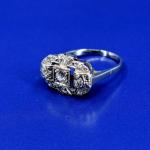 Zlatý art deco prsten s briliantem, 1930 Zlatý art deco prsten s briliantem, 1930