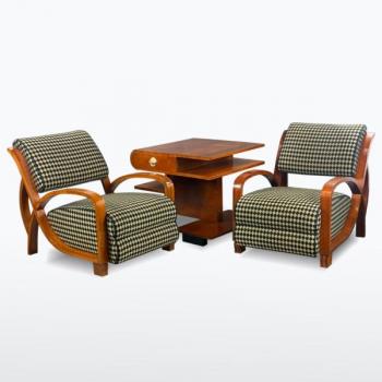 Párová křesla se stolkem Art-Deco Párová křesla se stolkem Art-Deco