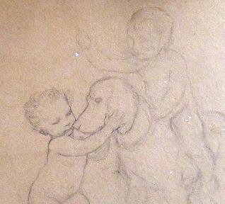 Vladimír Stříbrný - Hrající si děti se psem Vladimír Stříbrný - Hrající si děti se psem