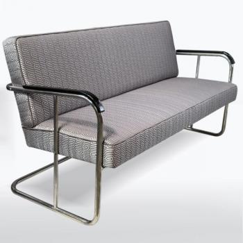 Chromovaná trubková pohovka Chromovaná trubková pohovka