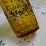 Broušená zlacená sklenice Broušená zlacená sklenice