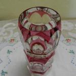 Autorská fialová broušená váza Autorská fialová broušená váza