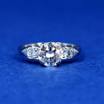 Platinový prsten s briliantem 1,10 ct Platinový prsten s briliantem 1,10 ct