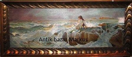 Osamělá Najáda na břehu moře Osamělá Najáda na břehu moře