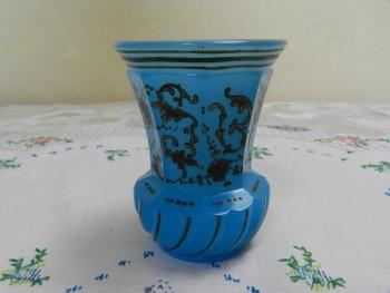 Modrá sklenice, biedermeier - Čechy Modrá sklenice, biedermeier - Čechy