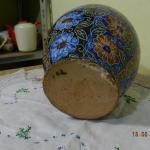 Malovaná keramická váza s dekorem květin Luby Malovaná keramická váza s dekorem květin Luby