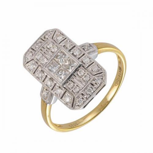 Diamantový prsten ze žlutého zlata 0,65 ct Diamantový prsten ze žlutého zlata 0,65 ct