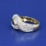 Au 585/1000/ 7,55 g, brilliant cut diamonds cca 0,50 ct, saphire Au 585/1000/ 7,55 g, brilliant cut diamonds cca 0,50 ct, saphire